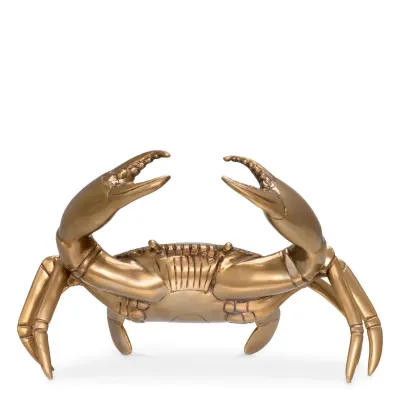 Crab Vintage Brass Finish Object