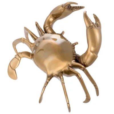 Crab Vintage Brass Finish Object