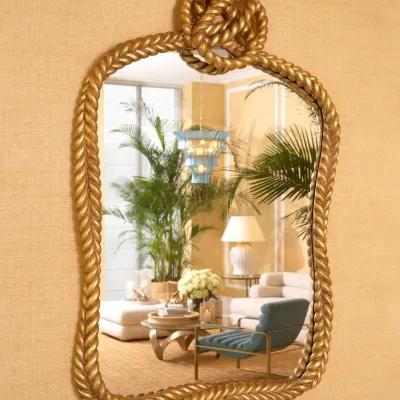 Vincenso Antique Gold Rectangular Mirror