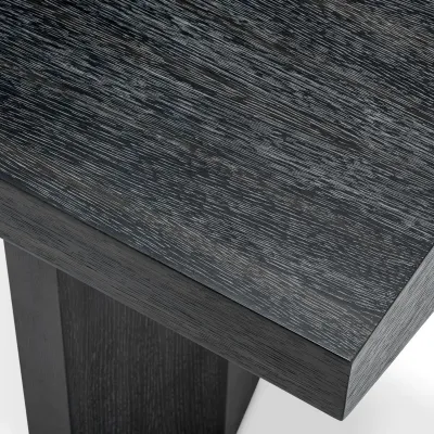 Tiburon Charcoal Grey Oak Veneer Console Table