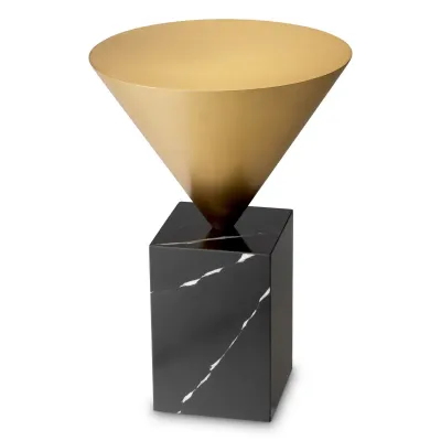 Nota Black Marble Side Table