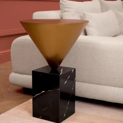 Nota Black Marble Side Table