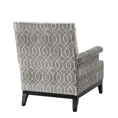 Chair Goldoni Trellis Grey Velvet