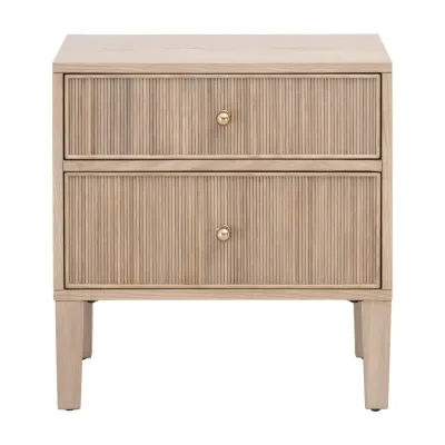 Highland Natural Oak 2-Drawer Nightstand