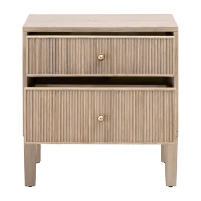 Highland Natural Oak 2-Drawer Nightstand