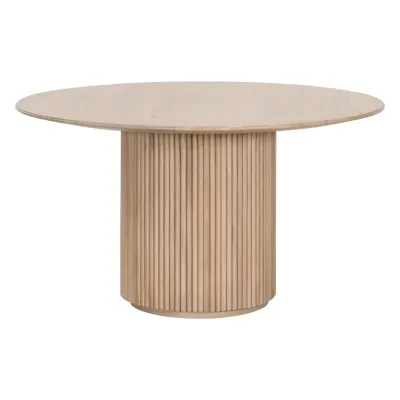 Belfast 54" Round Dining Table - Natural Oak