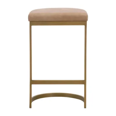 Cresta Counter Stool - Ivanhoe Toast, Brushed Gold