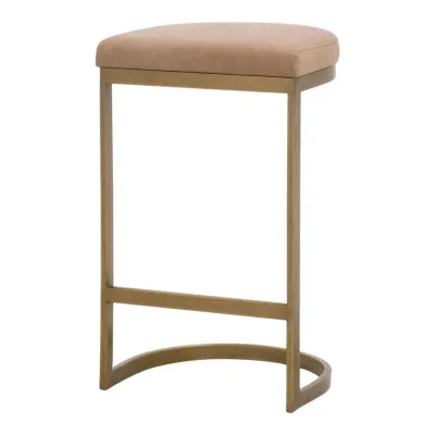 Cresta Counter Stool - Ivanhoe Toast, Brushed Gold