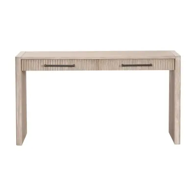 Halloway Natural Gray Acacia 2-Drawer Console Table