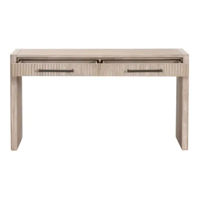 Halloway Natural Gray Acacia 2-Drawer Console Table