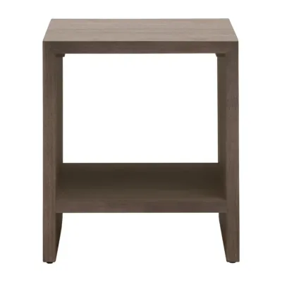 Dovetail End Table - Burnished Brown Acacia