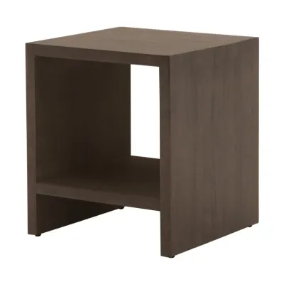 Dovetail End Table - Burnished Brown Acacia