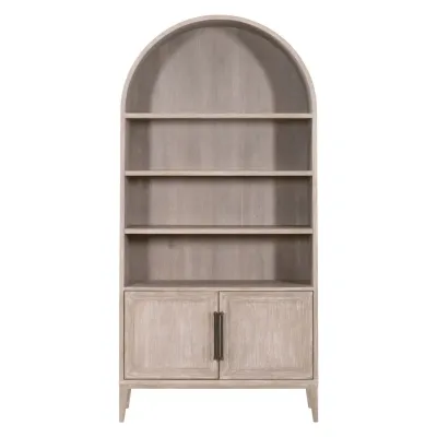 Morris Natural Gray Acacia Storage Bookcase