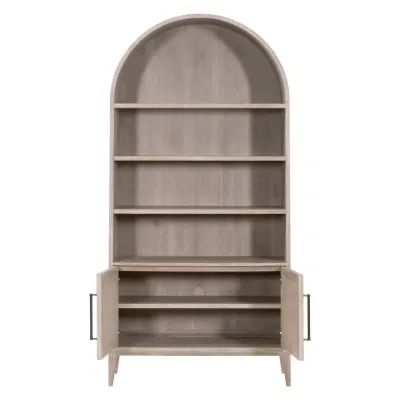 Morris Natural Gray Acacia Storage Bookcase