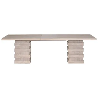 Plaza Extension Dining Table Natural Gray Acacia