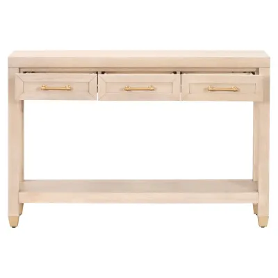 Stella Narrow Console Table Light Honey Oak