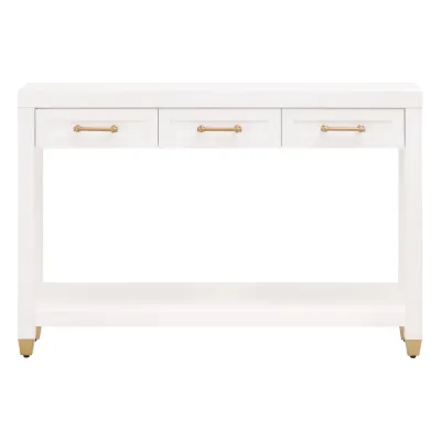 Stella Narrow Console Table Matte White