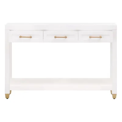 Stella Narrow Console Table Matte White