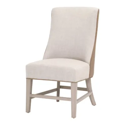 Duet Head Chair - Performance Bisque French Linen, Ivanhoe Toast, Natural Gray Ash