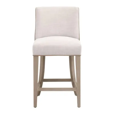 Duet Performance Bisque French Linen Ivanhoe-Toast Natural Gray Ash Counter Stool