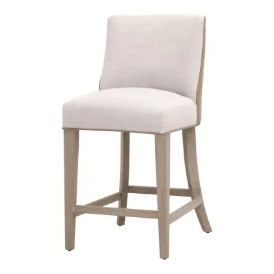 Duet Performance Bisque French Linen Ivanhoe-Toast Natural Gray Ash Counter Stool