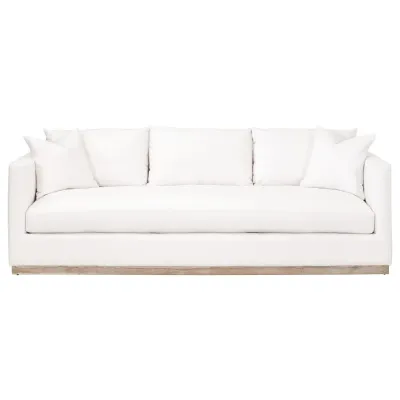 Siena 96" Plinth Base Sofa LiveSmart Machale-Ivory, Natural Gray Oak