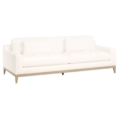 Vienna 96" Track Arm Sofa LiveSmart Peyton-Pearl, Natural Gray Oak