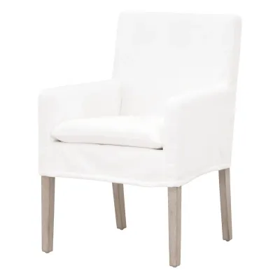 Drake Slipcover Arm Chair LiveSmart Peyton-Pearl, Natural Gray Oak