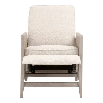 Leone Natural Gray Oak Cane LiveSmart Gellar-Linen Recliner