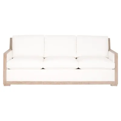 Manhattan 85" Wood Trim Sofa LiveSmart Peyton-Pearl, Natural Gray Oak