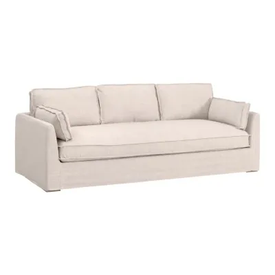 Thea Outdoor 90" Taper Arm Slipcover Sofa - Performance Allerton-Twine