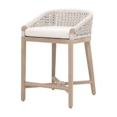 Montecito White Speckle Outdoor Counter Stool