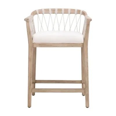 Pacific White Speckle Flat Rope LiveSmart Peyton-Pearl Natural Gray Mahogany Counter Stool