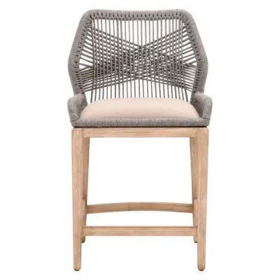 Loom Counter Stool Platinum Natural Gray Reinforced