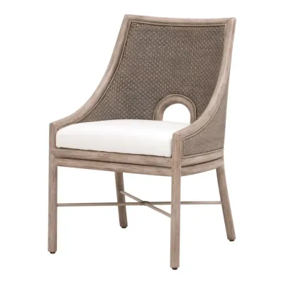 Adamo Dining Chair, Set of 2 - French Gray Cabana Loom, LiveSmart Peyton-Pearl, French Gray Mahogany