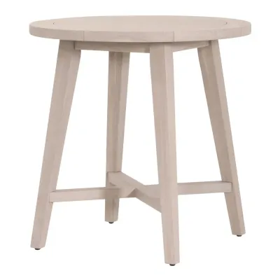 Carmel Washed Ever Teak Outdoor Round Counter Table 36"