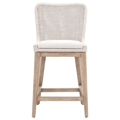 Mesh Counter Stool White Speckle Natural Gray