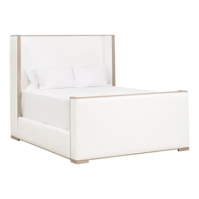 Tailor Shelter Cal King Bed LiveSmart Peyton-Pearl, Natural Gray Oak