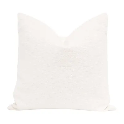 The Basic 22" Essential Pillow, Set of 2 Performance Boucle Snow