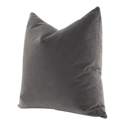 The Basic 22" Essential Pillow, Set of 2 Dark Dove Velvet