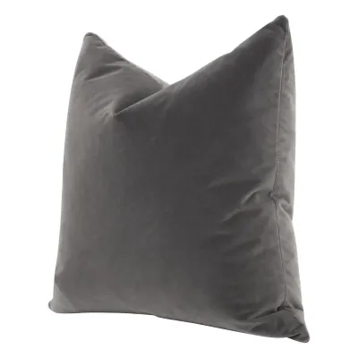 The Basic Dark Dove Velvet Essential Euro Pillow 26" Set of 2
