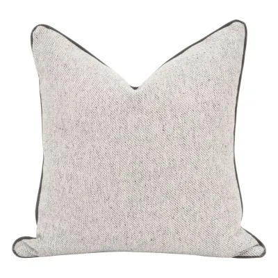 The Not So Basic Howell Natural Dark Dove Velvet Piping Essential Pillow 22" Set of 2
