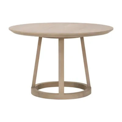 Reeves Smoke Gray Oak Round Dining Table 48"