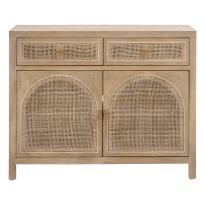 Cane Media Cabinet Smoke Gray Oak, Smoke Gray Cane