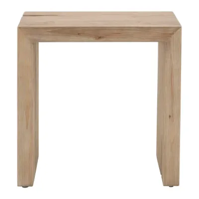 Reed End Table Smoke Gray Pine