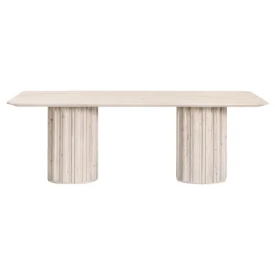 Roma Dining Table White Wash Pine
