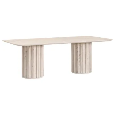Roma Dining Table White Wash Pine
