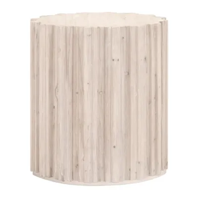 Roma End Table White Wash Pine