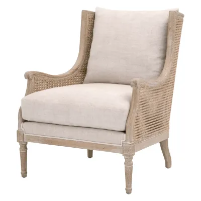 Churchill Club Chair Bisque, Natural Gray Birch, Cane