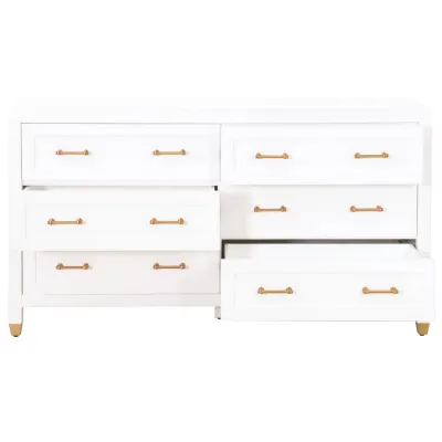 Stella 6-Drawer Double Dresser Matte White
